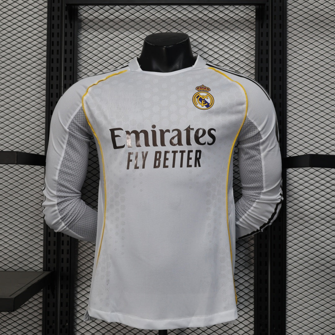 Maillot Real Madrid - 25/26 Domicile Player Manches Longues