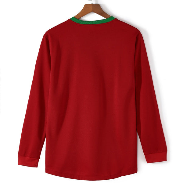 Maillot Portugal maillot - 2012 Domicile Retro Manches Longues