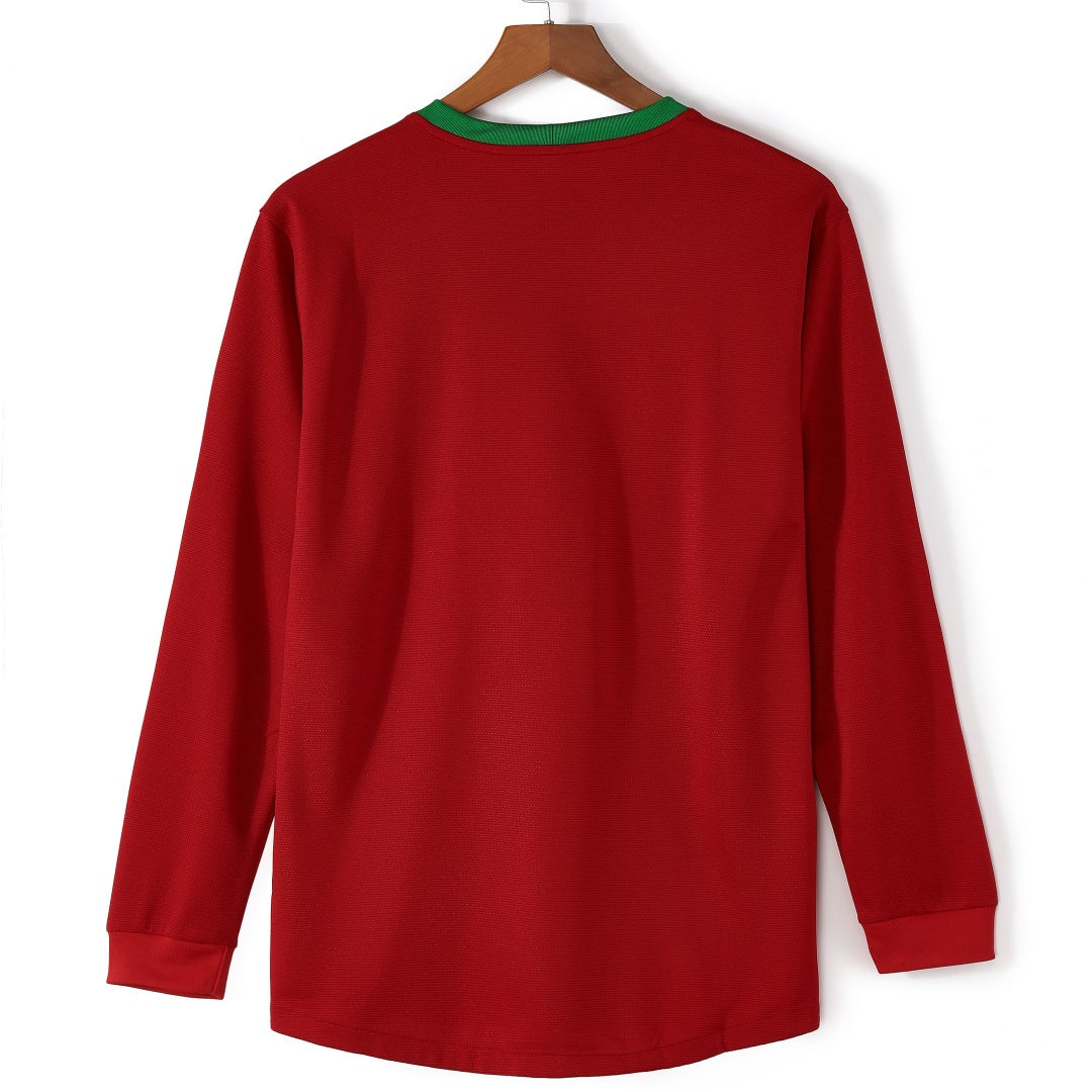 Maillot Portugal maillot - 2012 Domicile Retro Manches Longues
