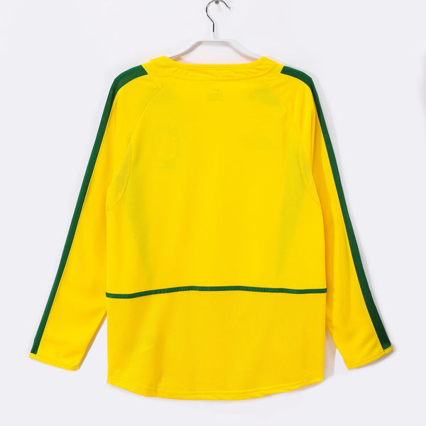 Maillot Brésil Rétro - 2002 Domicile Manches Longues