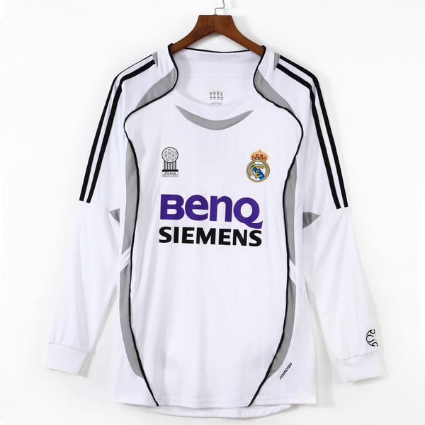 Maillot Real Madrid - 2006-2007 Domicile Retro Manches Longues
