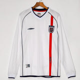 Maillot Angleterre - 2002 Domicile Retro Manches Longues
