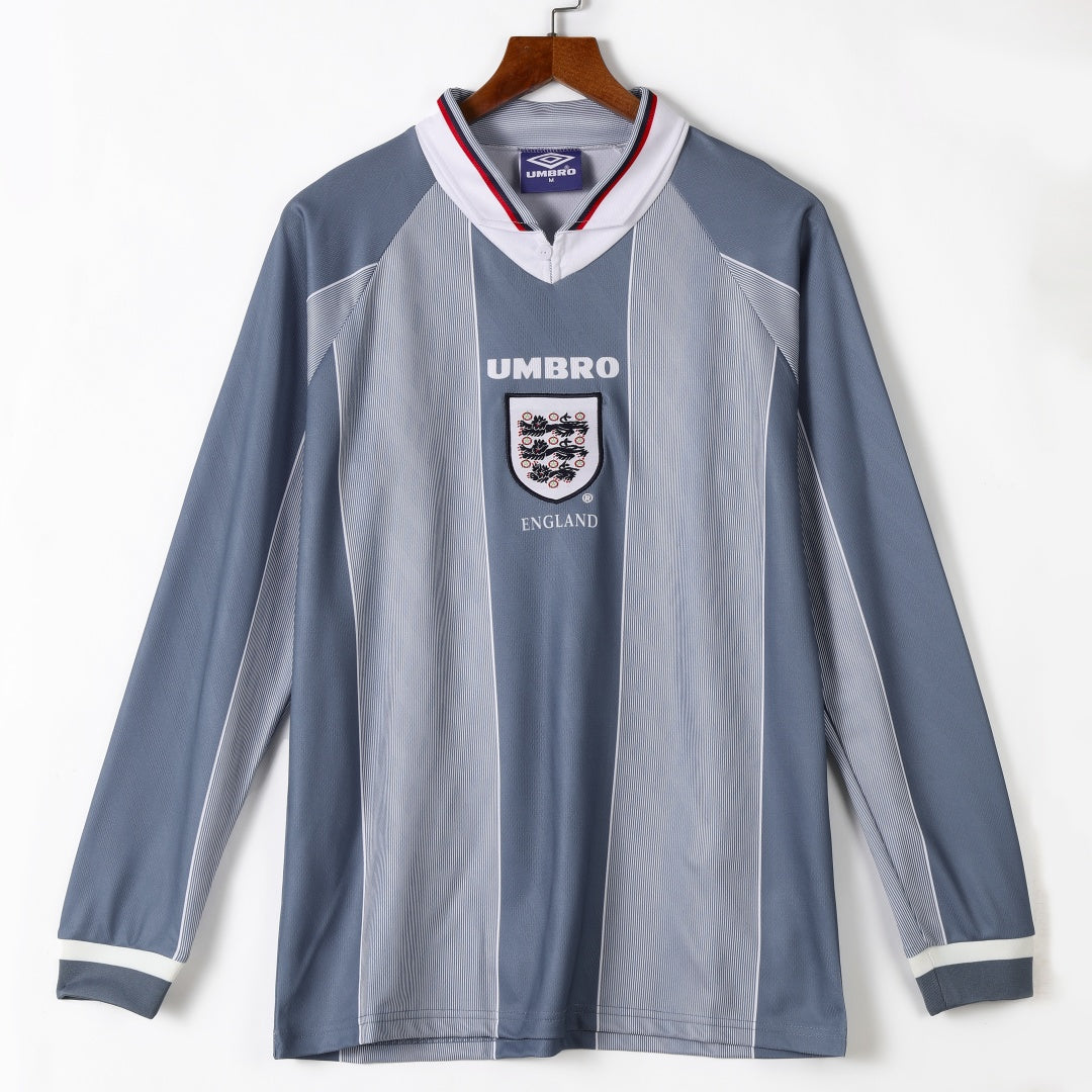 Maillot Angleterre - 1996 Extérieur Retro Manches Longues