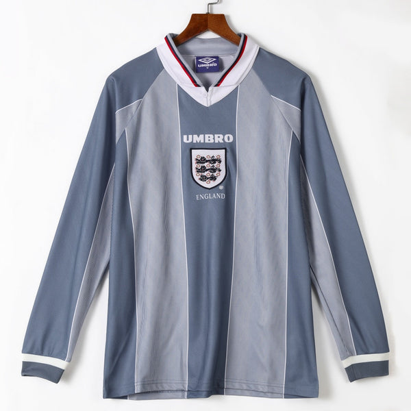 Maillot Angleterre - 1996 Extérieur Retro Manches Longues