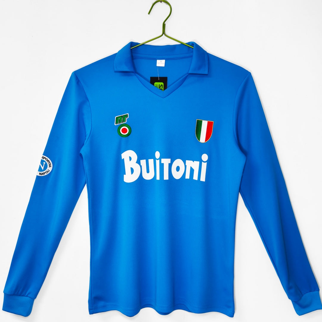 Maillot Naples - 1987-1988 Domicile Retro Manches Longues