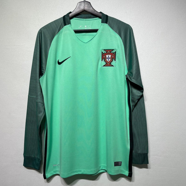 Maillot Portugal maillot - 2016 Extérieur Retro Manches Longues
