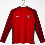 Maillot Portugal maillot - 2016 Domicile Retro Manches Longues