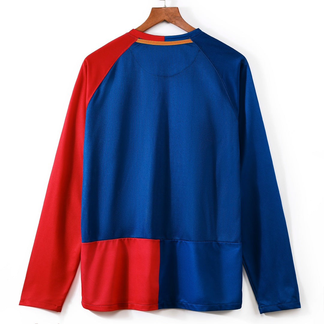 Maillot Barcelone Rétro - 2008-2009 Domicile Manches Longues