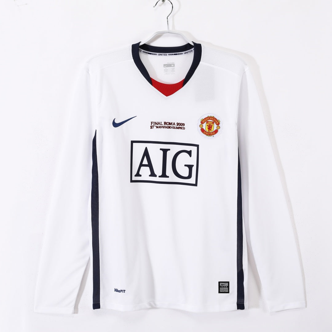 Maillot Manchester United maillot - 2008-2009 Extérieur Retro Manches Longues