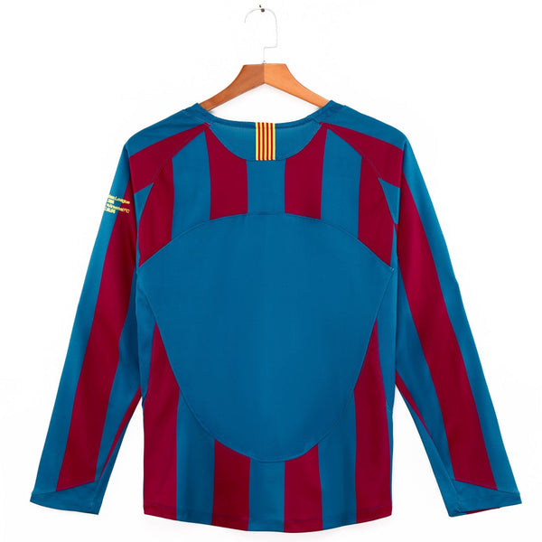 Maillot Barcelone Rétro - 2005-2006 Domicile Manches Longues