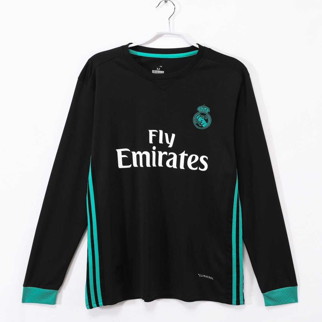 Maillot Real Madrid - 2017-2018 Extérieur Retro Manches Longues