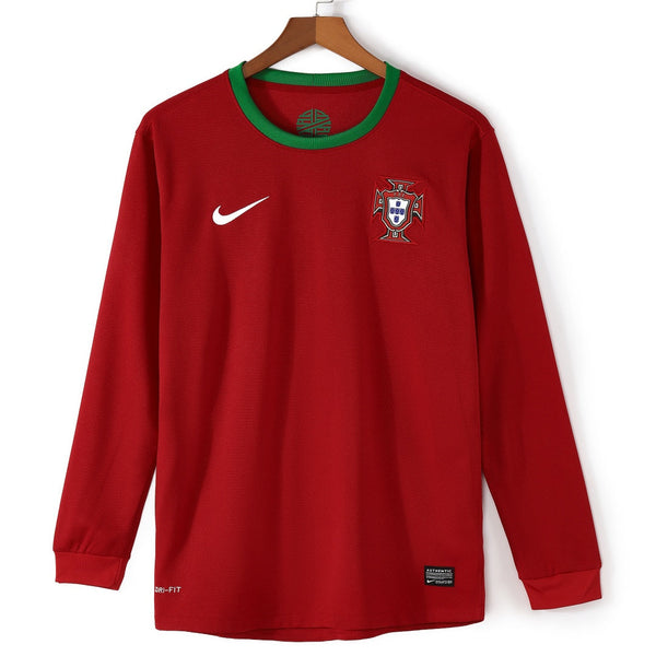 Maillot Portugal maillot - 2012 Domicile Retro Manches Longues