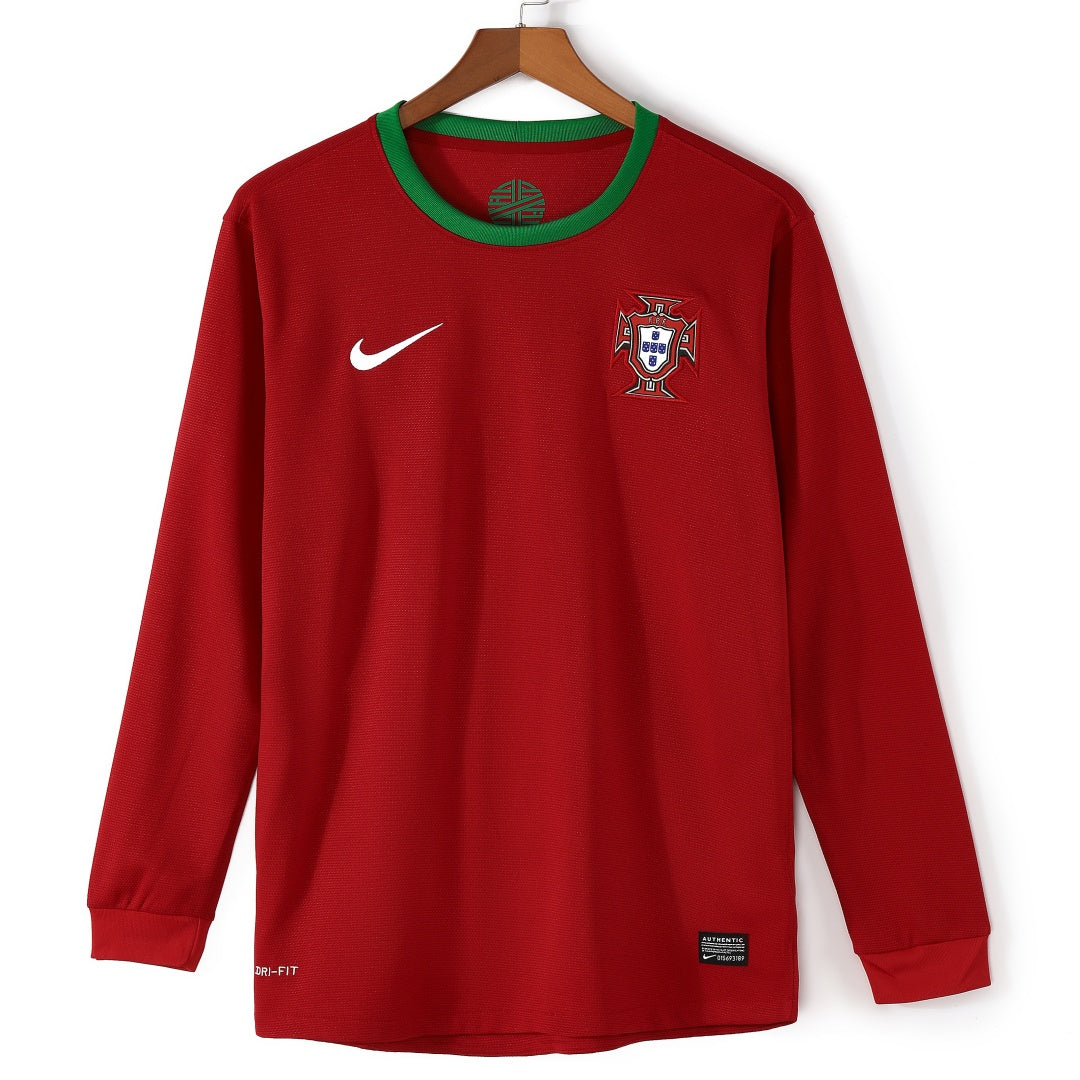 Maillot Portugal maillot - 2012 Domicile Retro Manches Longues