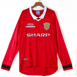 Maillot Manchester United maillot - 1999-2000 Domicile Retro Manches Longues