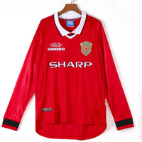 Maillot Manchester United maillot - 1999-2000 Domicile Retro Manches Longues