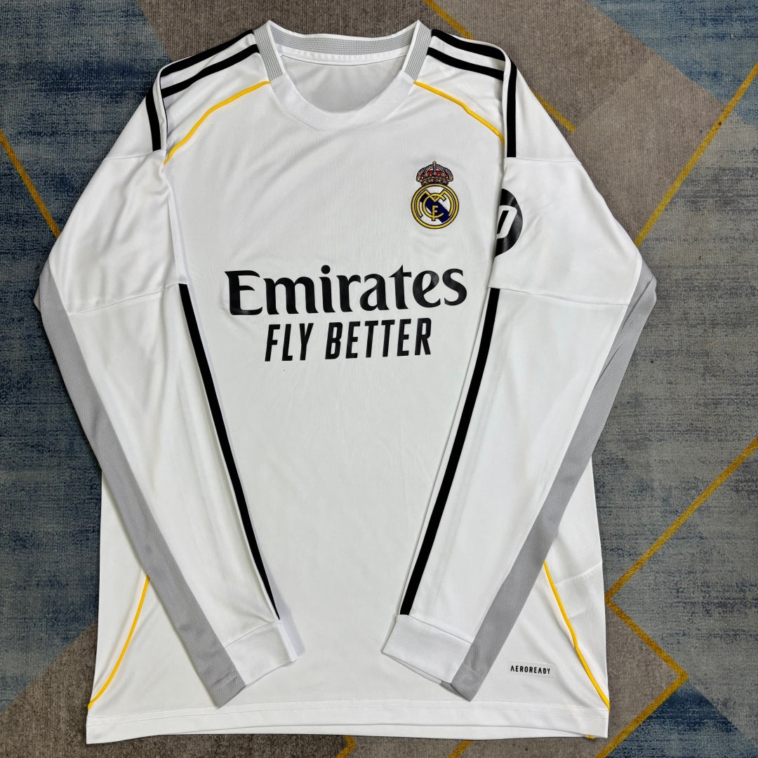 Maillot Real Madrid - 25/26 Domicile Manches Longues