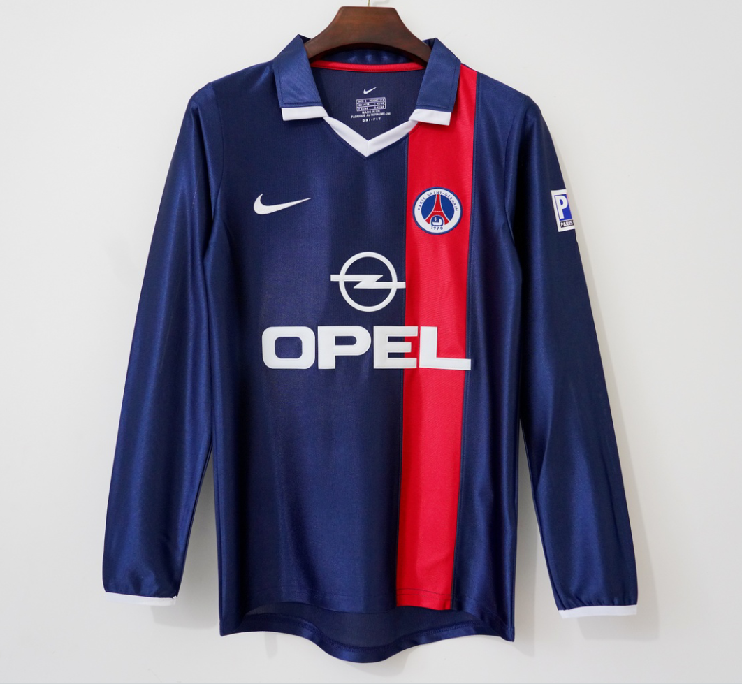 Maillot PSG - 2001-2002 Domicile Retro Manches Longues