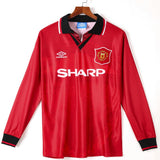 Maillot Manchester United maillot - 1994-1996 Domicile Retro Manches Longues
