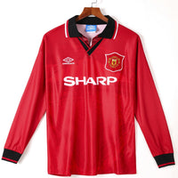 Maillot Manchester United maillot - 1994-1996 Domicile Retro Manches Longues