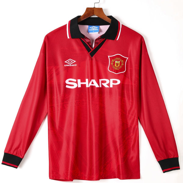Maillot Manchester United maillot - 1994-1996 Domicile Retro Manches Longues