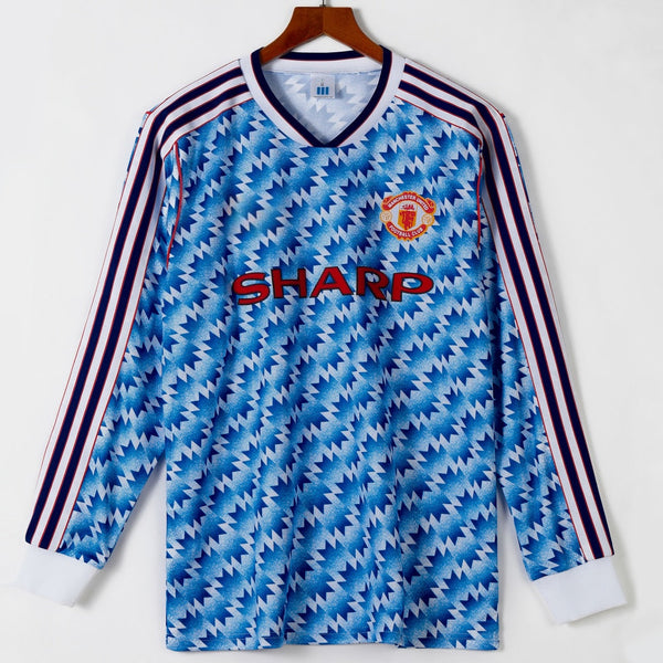 Maillot Manchester United maillot - 1990-1992 Extérieur Retro Manches Longues