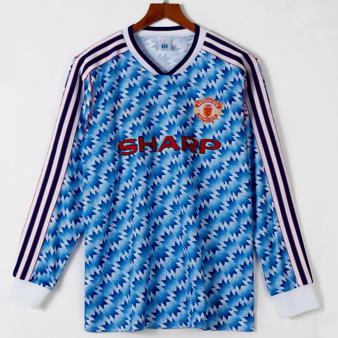 Maillot Manchester United maillot - 1990-1992 Extérieur Retro Manches Longues