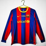 Maillot Barcelone Rétro - 2010-2011 Domicile Manches Longues