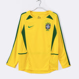 Maillot Brésil Rétro - 2002 Domicile Manches Longues