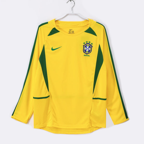 Maillot Brésil Rétro - 2002 Domicile Manches Longues