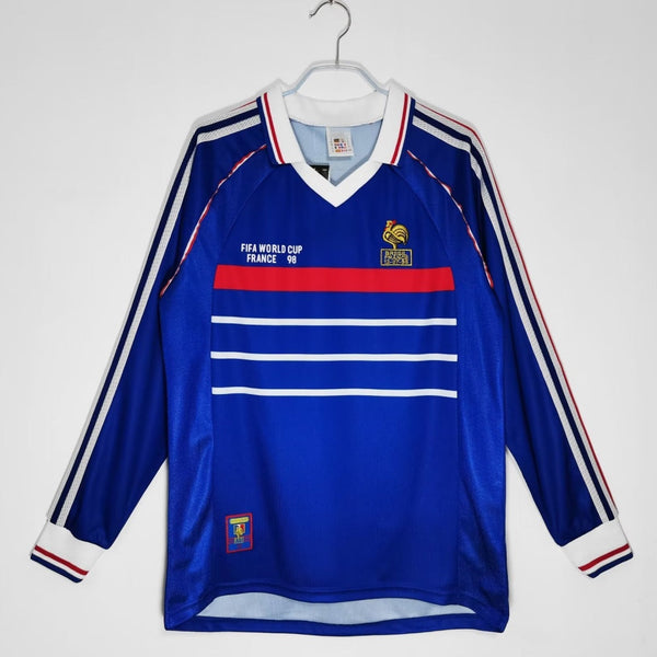 Maillot France - 1998 Domicile Retro Manches Longues
