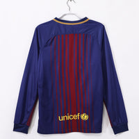 Maillot Barcelone Rétro - 2017-2018 Domicile Manches Longues