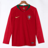Maillot Portugal maillot - 2018 Domicile Retro Manches Longues