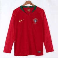 Maillot Portugal maillot - 2018 Domicile Retro Manches Longues