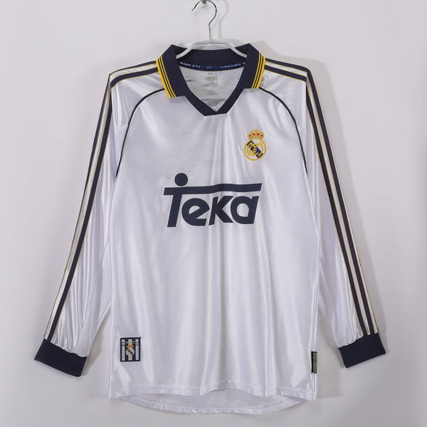 Maillot Real Madrid - 1998-2000 Domicile Retro Manches Longues