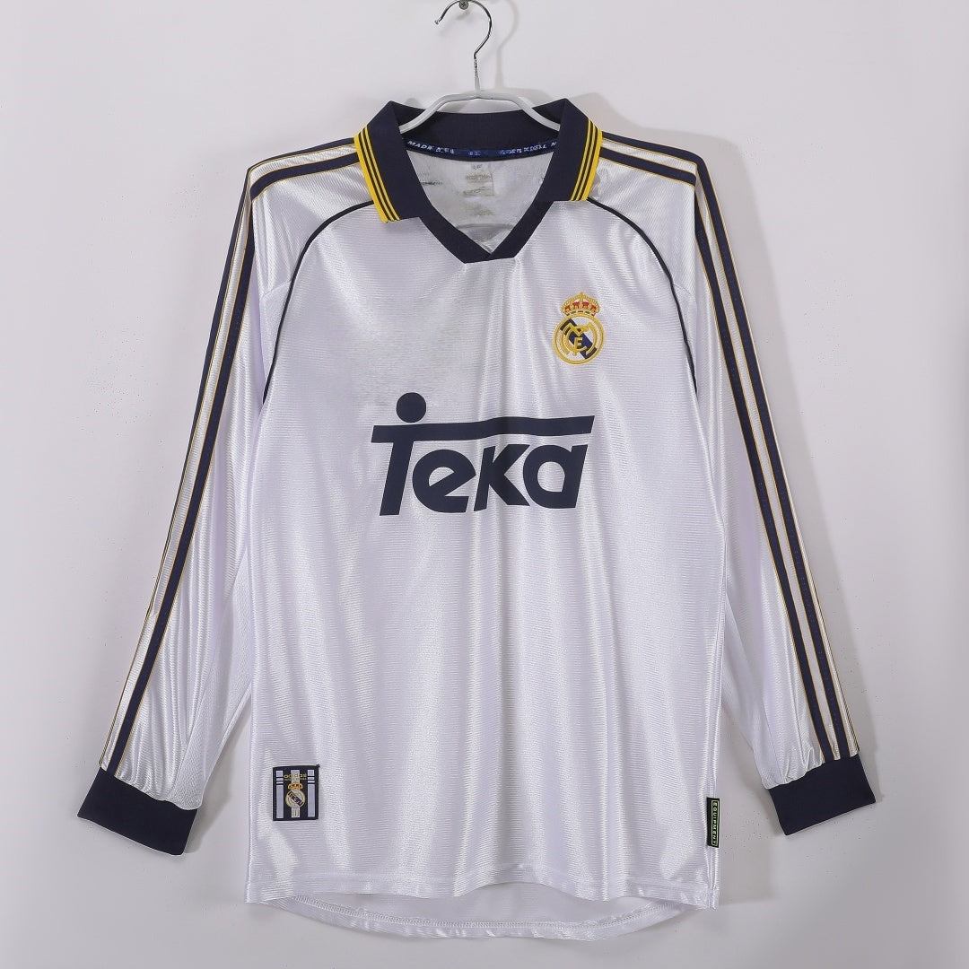 Maillot Real Madrid - 1998-2000 Domicile Retro Manches Longues