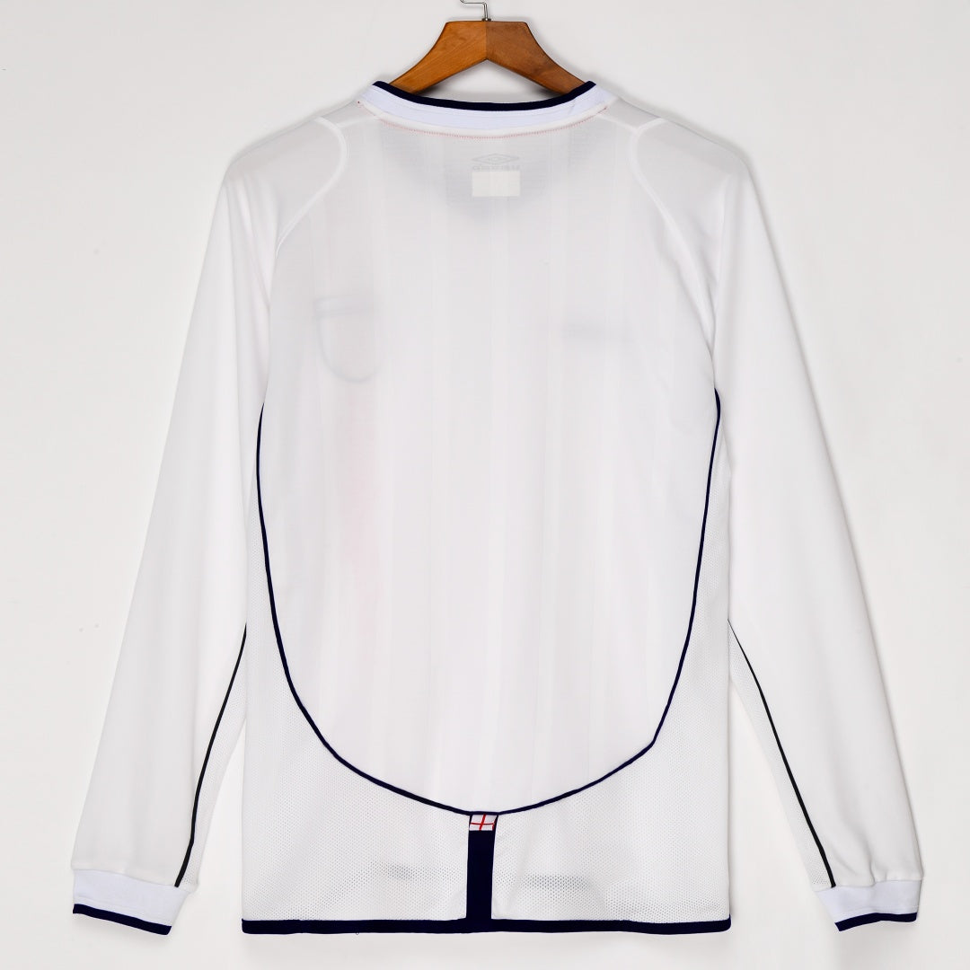 Maillot Angleterre - 2002 Domicile Retro Manches Longues
