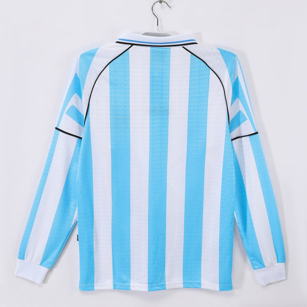 Maillot Argentine Rétro - 1998-1997 Domicile Manches Longues