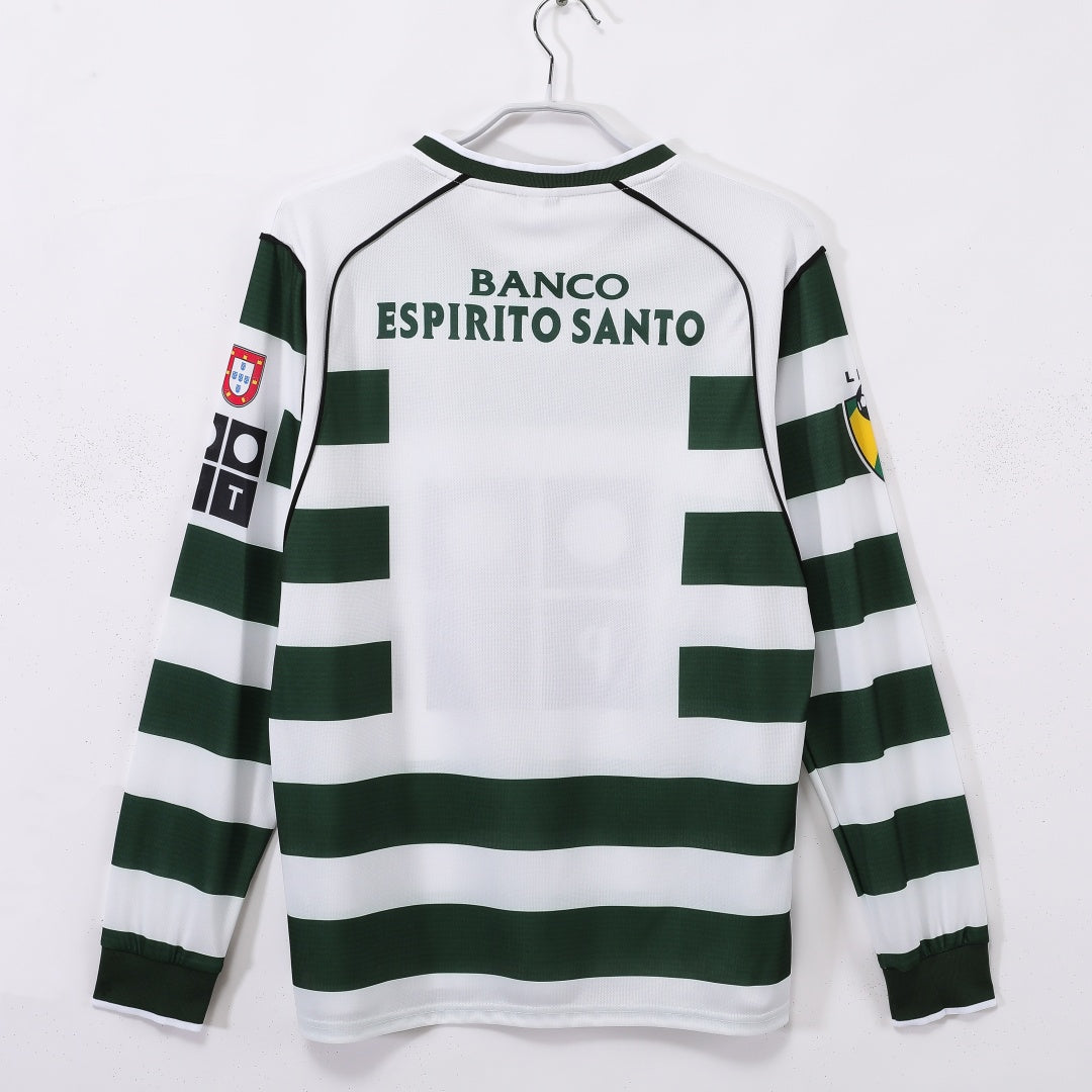 Maillot Sporting CP - 2001-2003 Domicile Retro Manches Longues
