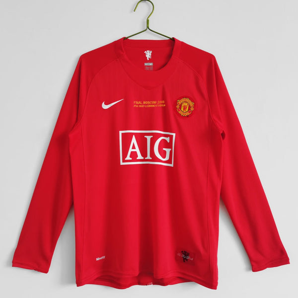 Maillot Manchester United maillot Rétro - 2007 Domicile Manches Longues