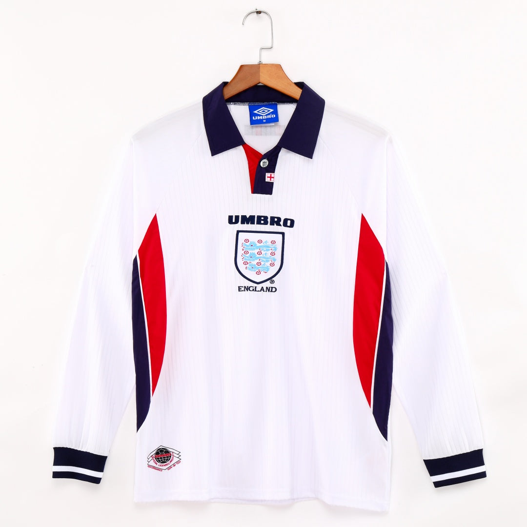 Maillot Angleterre - 1998 Domicile Retro Manches Longues