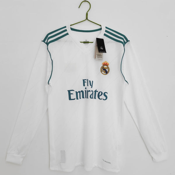 Maillot Real Madrid - 2017-2018 Domicile Retro Manches Longues