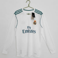 Maillot Real Madrid - 2017-2018 Domicile Retro Manches Longues