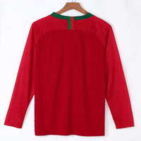 Maillot Portugal maillot - 2018 Domicile Retro Manches Longues