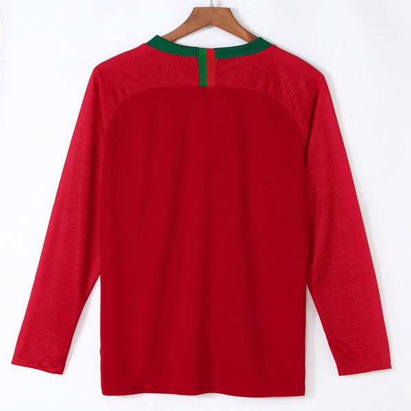Maillot Portugal maillot - 2018 Domicile Retro Manches Longues