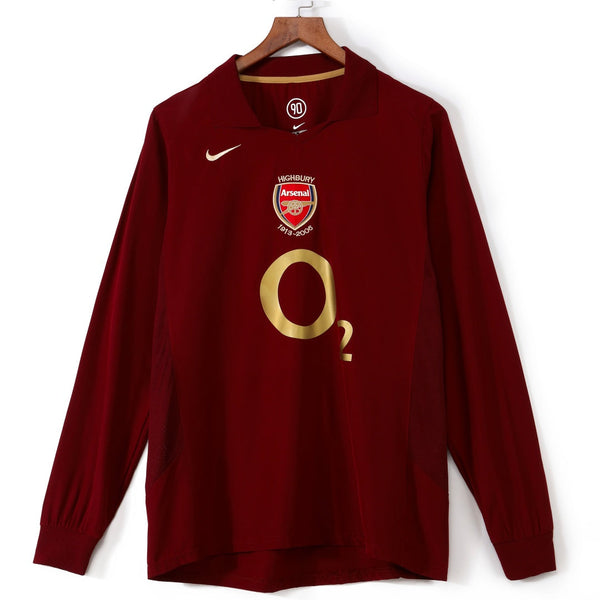 Maillot Arsenal - 2005-2006 Domicile Retro Manches Longues