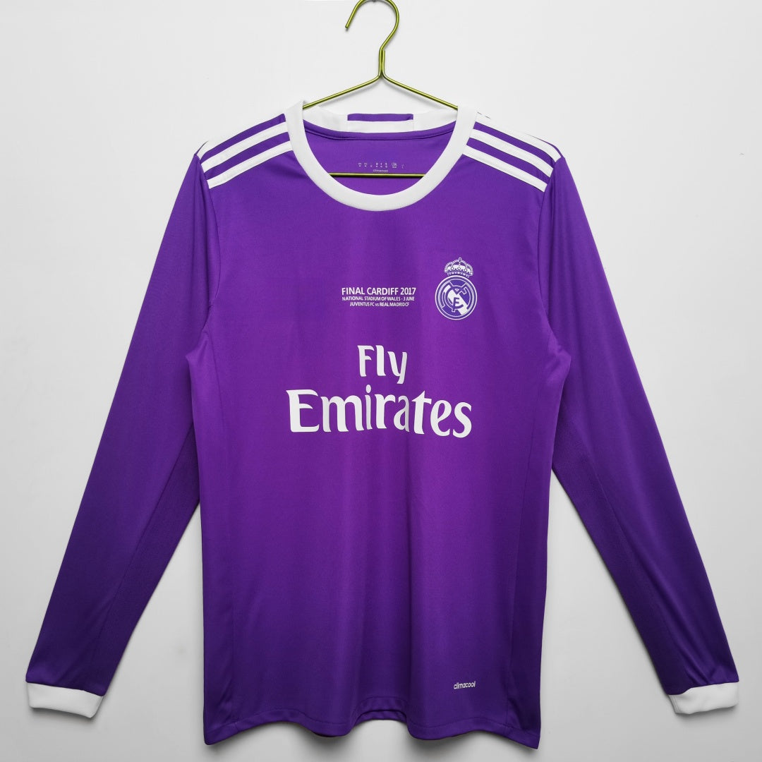Maillot Real Madrid - 2016-2017 Extérieur Retro Manches Longues
