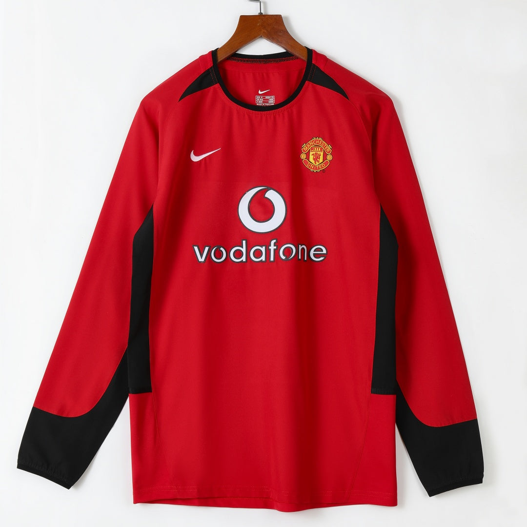 Maillot Manchester United maillot - 2002-2004 Domicile Retro Manches Longues