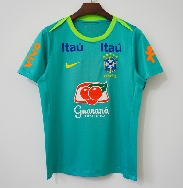 2004 Maillot Brésil training green Rétro