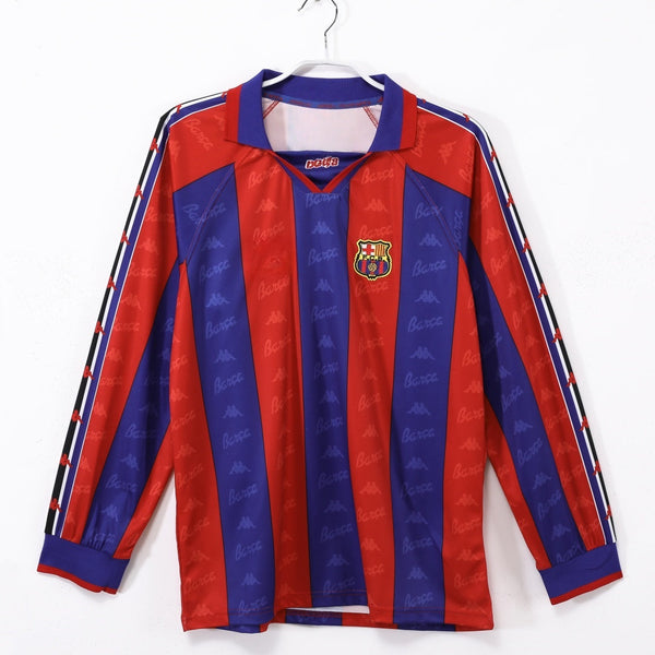 Maillot Barcelone Rétro - 1995-1997 Domicile Manches Longues