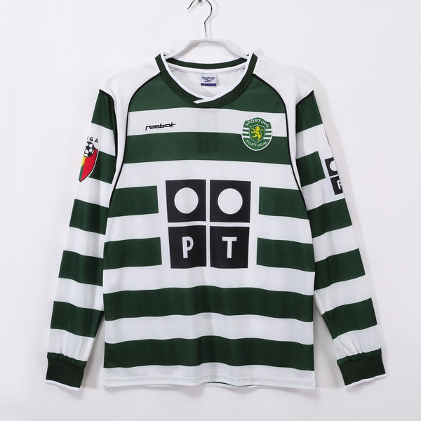 Maillot Sporting CP - 2001-2003 Domicile Retro Manches Longues